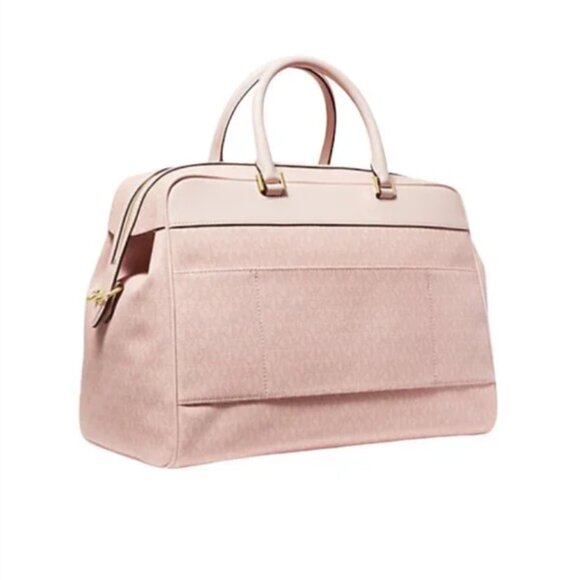🆕NWOT Michael Kors Large Logo Weekender Bag • Light Powder Blush - Picture 3 of 9